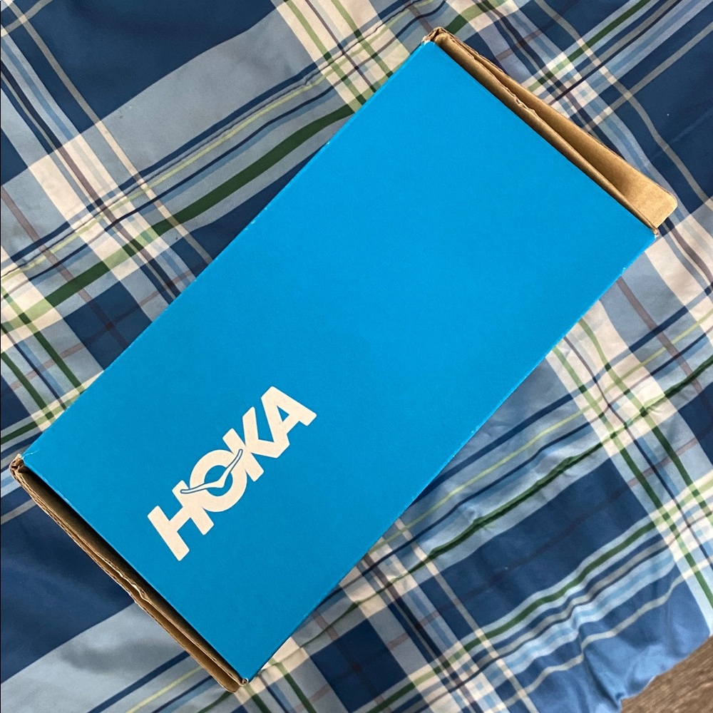 Empty Hoka Clifton 10 Blue Shoe Box with White Logo - Picture 7 of 12
